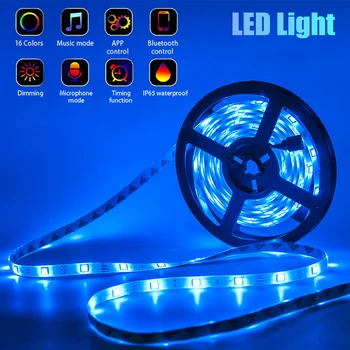 

LED Strips Light 5050 2835 Waterproof Flexible Ribbon Lamp For Christmas Party Decoration BackLight Bluetooth Infrared Control