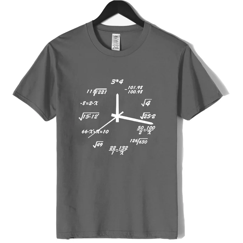 Мужская футболка из хлопка с принтом математических формул, забавная Мужская футболка, повседневная мужская футболка с коротким рукавом и круглым вырезом, крутая Мужская футболка