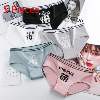 

Womens Panties Underwear Cotton 5 Pieces Briefs Panties Women Girls Ladies Underwear Ladies Briefs Lingerie 5 Pieces Lot