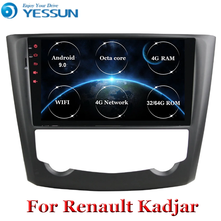 Android 9 Восьмиядерный автомобильный радиоприемник для Renault Kadjar 2016 2017 2018 2019 gps WIFI