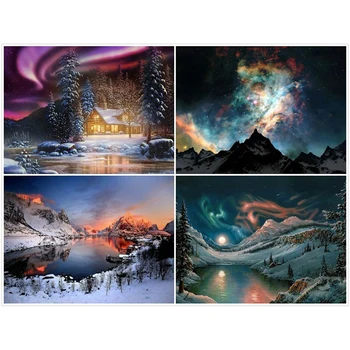 

5D Paint With Diamonds Full Square Diamond Embroidery Scenery Pictures Of Rhinestones Diamond Mosaic Cross Stitch