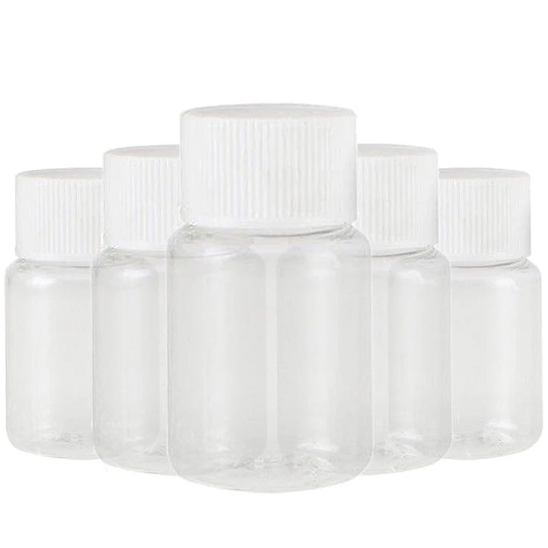 30pcs 20ml Bouteilles À Capuchon Rechargeables En Plastique Pe Mat Avec  Couvercles À Vis En Plastique Pp Transparent 82x39x24mm Capacité: 20ml, Trouvez De Bonnes Affaires Maintenant