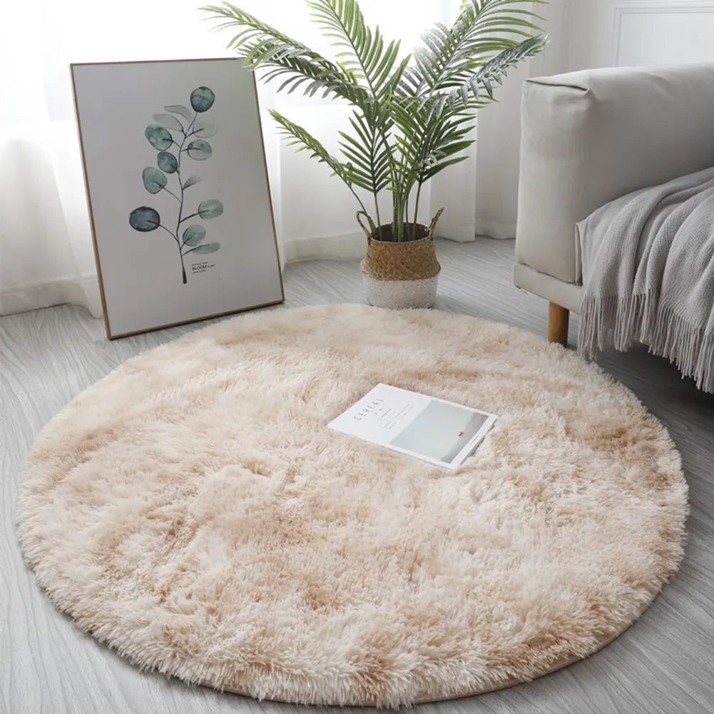 

40/60cm Round carpets Shaggy Colorful Tie Dye Print Anti-Skid Rugs Living Room Bedroom Carpet Soft Fluffy Floor Mat room carpet