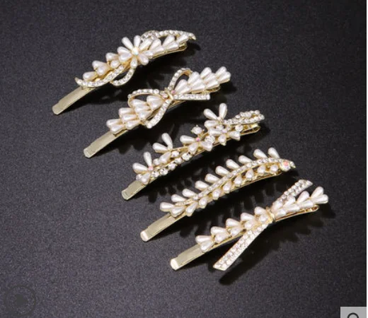 

Hairpin female liu seaside clip pearl hairpin side summer short hair clip back of head exquisite clip