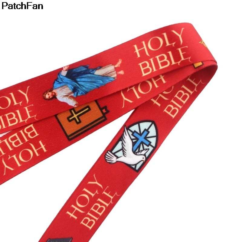 20 шт./лот A2430 Patchfan Библейский узор ремешок для ключей телефоны USB флэш-накопители ключи брелки ID Имя тег держатель Бейджа тесьма