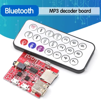 

Car Bluetooth 4.1 MP3 WAV Decoding Board 3W Speaker Amplifier Audio Receiver Module Support USB/TF/U-DISK/IR Remote Control