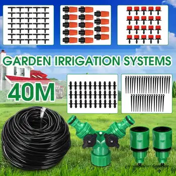 

118pcs 40m Drip Water Irrigation Kit Set Automatic Drip Garden Spray Irrigation System Self Watering Kit with Adjustable Dripper