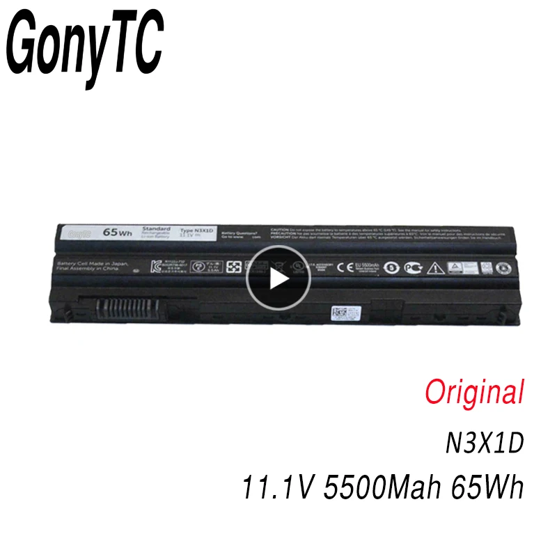 Оригинальный аккумулятор GONYTC 65WH для ноутбука DELL Latitude E5420 E5430 E5520 E5530 E6420 E6520 E6430 E6440