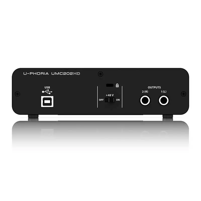 Звуковая карта Behringer UMC202HD с аудио интерфейсом электрическая гитара запись в