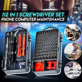 

112 in 1 Mini Electric Precision Screwdriver Set Multi Computer PC Mobile Phone Device Repair Hand Home Tools