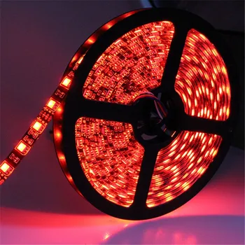 

CLAITE 5M 72W Black PCB SMD 5050 Non-Waterproof RGB 300LED Strip Light Lamp For Background Decor Lighting DC 12V Flexible Ribbon