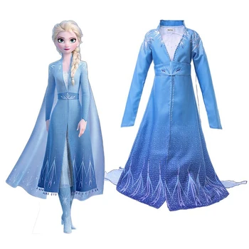 

Princess Elsa Dress Snow Queen Anna Elsa Costumes Girls Cosplay Party Elza Dresses Girls Christmas Clothing Elsa Vestiods