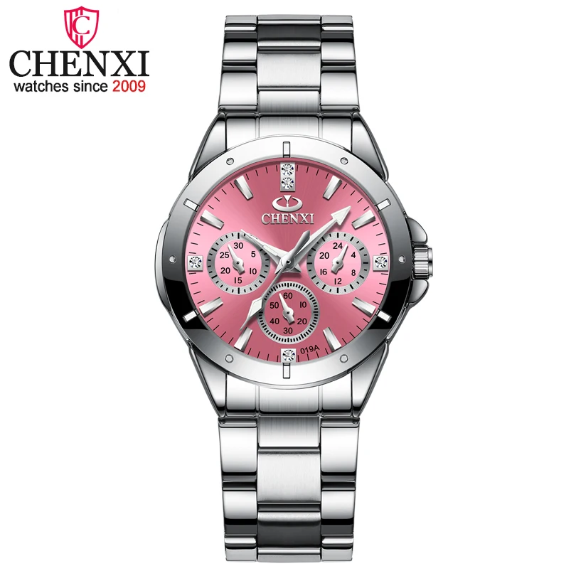 

2020 Chenxi 019a Women Fashion Luxury Watches Women's Quartz Wristwatchesladies Rhinestone Dial Clock Waterproof Reloj Mujer