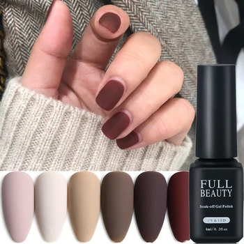 

6ml Brown series Nail Gel Polish Chestnut Paint Gel Polish Soak Off Enamel Lacquer UV Long Lasting Nail Art Manicure LYCB01-06