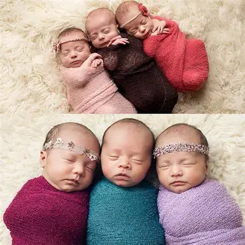 

Newborn Baby Photography Photo Prop Stretch Wrap Baby Long Ripple Wrap ( Colorful )