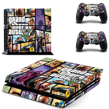 Grand Theft Auto V GTA 5 PS4-pegatinas de piel para PlayStation 4, pegatinas de vinilo para consola y controlador