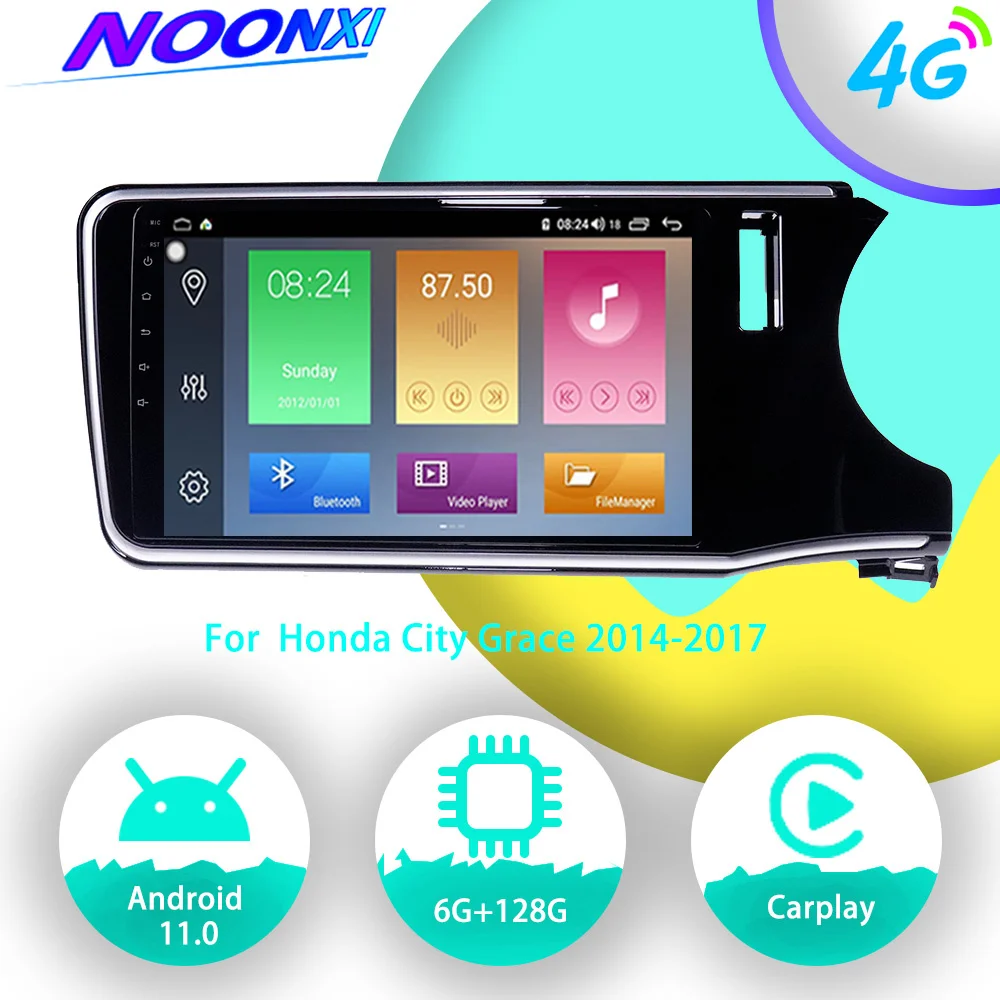 Автомагнитола с разрешением 2000*1200 мультимедийный видеоплеер на Android 11 для Honda City