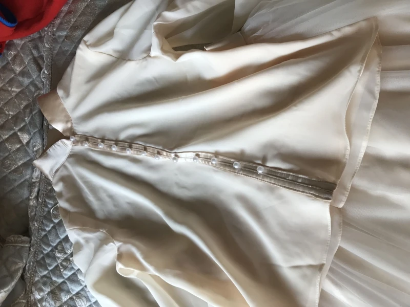 Vestidos de noiva/Тюлевое платье для выпускного бала; вечерние платья принцессы цвета шампанского с длинными рукавами; вечерние платья макси из двух предметов; торжественные платья