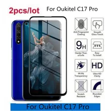 Закаленное стекло для Oukitel C17 pro, черное полное покрытие, Защитное стекло для экрана Oukitel C17pro