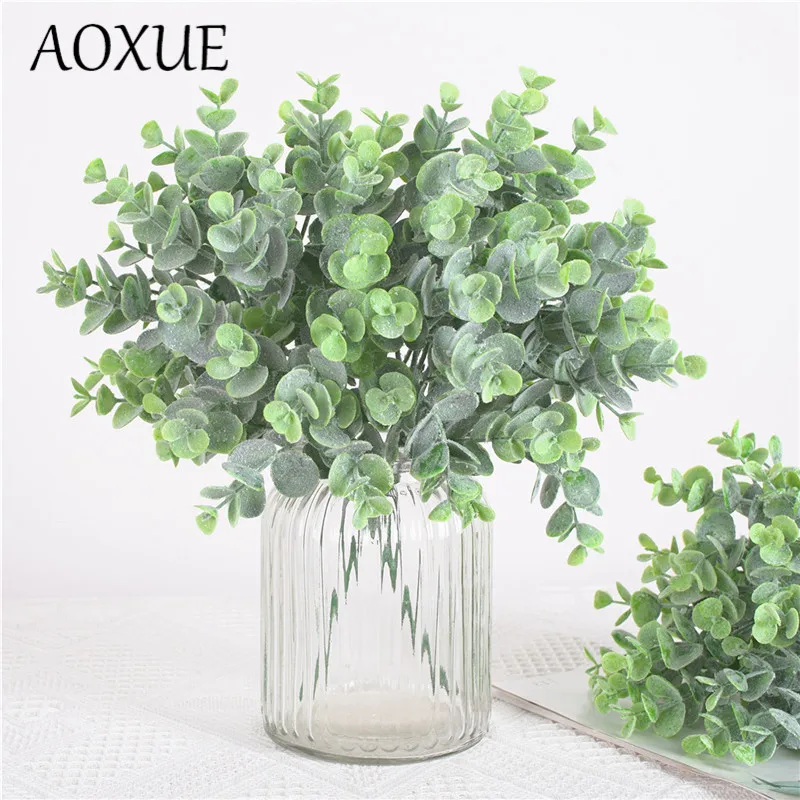 

5 branches green plant eucalyptus money leaf bunch artificial flower plant wall wedding flower arrangement eucalyptus planting