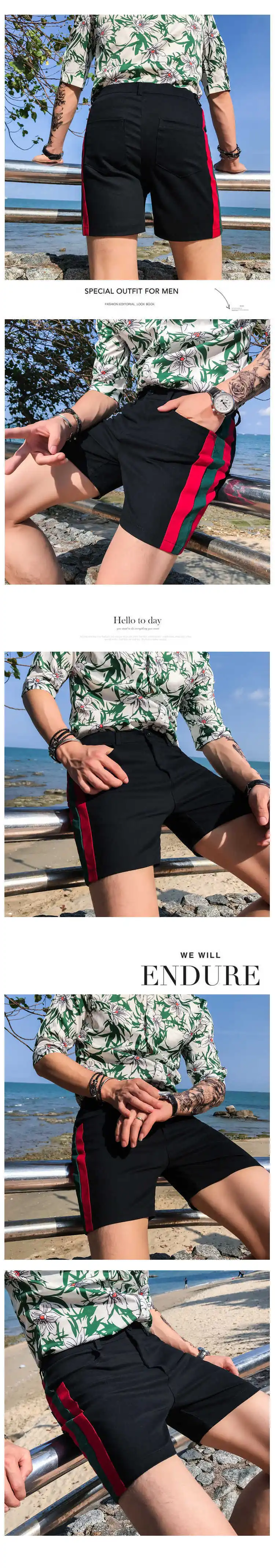 Zomer Kleding Kant Streep шорты Mannen Toevallige Heren облегающие шорты Уличная клетчатая одежда Korte Hombre Korte Masculino 3XL-M