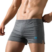 Mens Cotton Sleep Bottoms Elastic Waist Home Pajama Shorts Fashion Men Bottom Pyjama Male Sleepwear Boxer Underpants