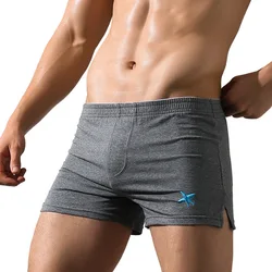 Mens Cotton Sleep Bottoms Elastic Waist Home Pajama Shorts Fashion Men Bottom Pyjama Male Sleepwear Boxer Underpants