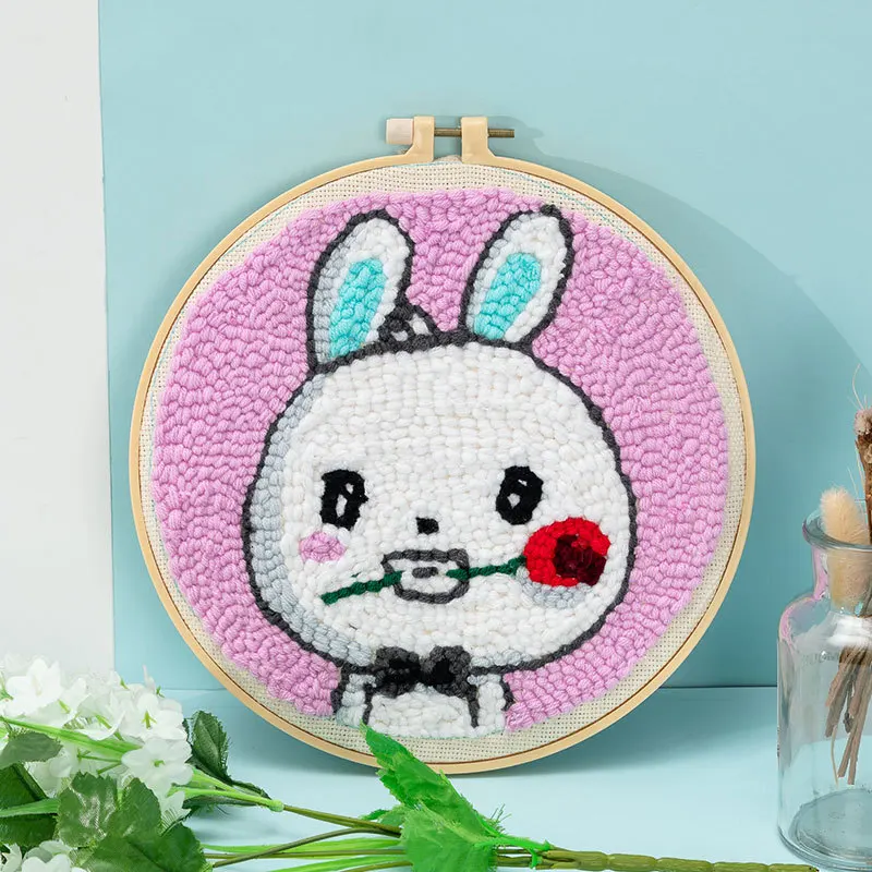 Punch Needle Pen Magic Embroidery cross stitch kits embroidery needlework sets fabric DIY Crafts Sewing Accessories tools frame | Дом и сад