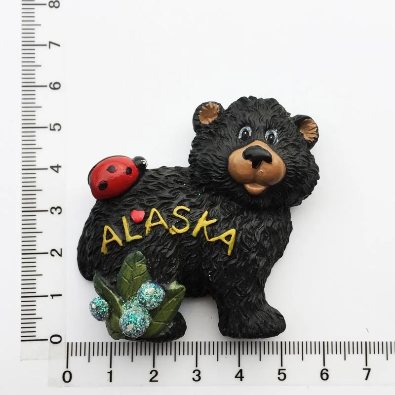 США Alaska Bear Kawaii магниты на холодильник туристический сувенир британская Канада