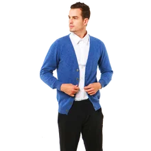 LONGMING свитер из мериносовой шерсти, мужской кардиган с v-образным вырезом, зимний кашемировый свитер с длинным рукавом, теплый джемпер