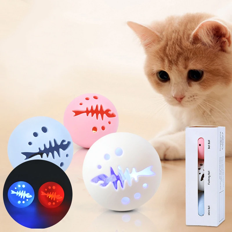 3 шт. товары для домашних животных игрушка для кошек светящаяся кошка кошачья кошка светящийся колокольчик котенок интерактивный мяч