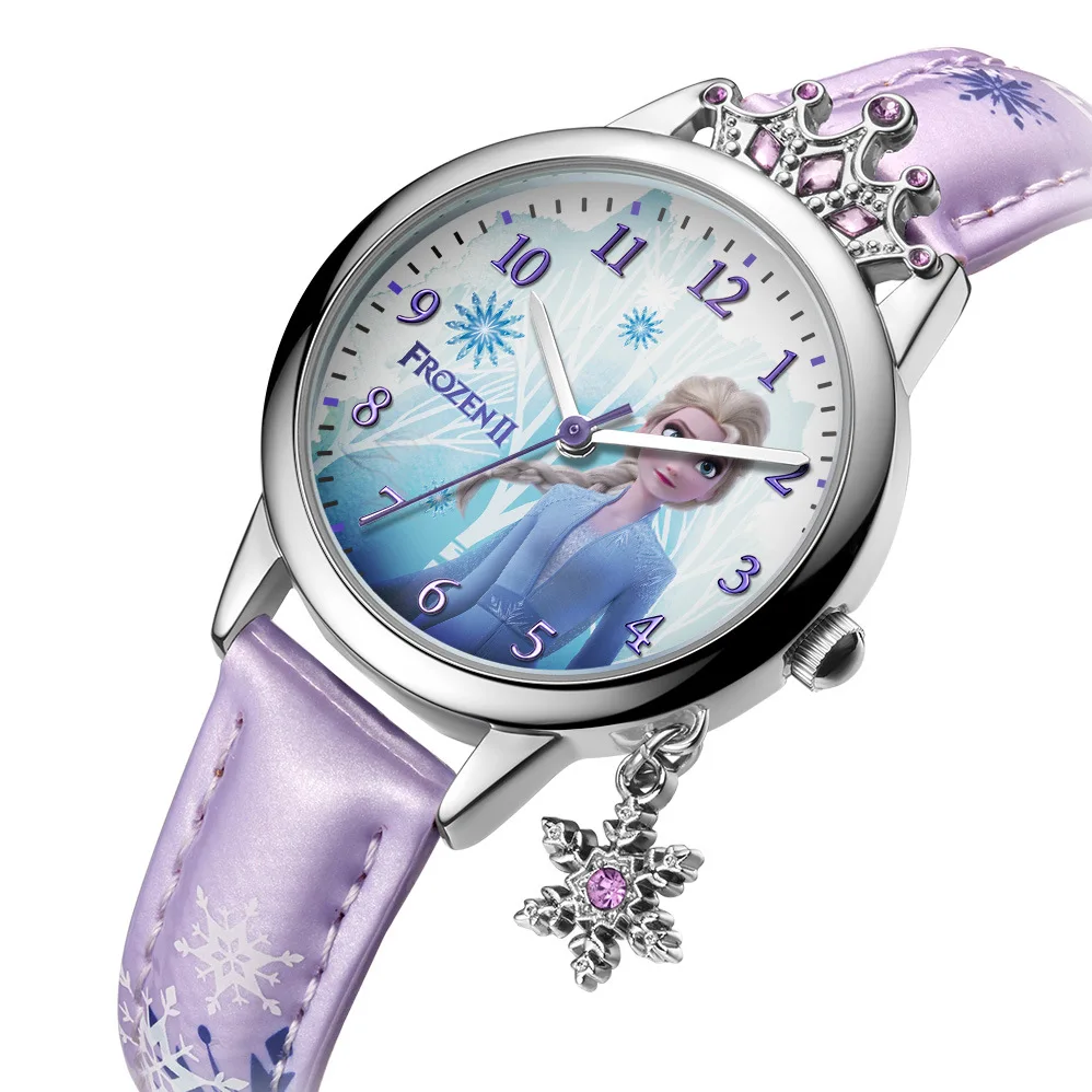 

Frozen 2 Kids' Watch Diamond Set Crown Princess Series Watch Snowflake Pendant Decoration Quartz Watch 219