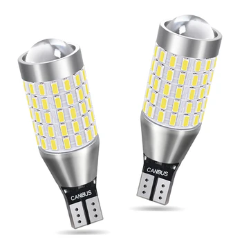 

AGLINT 2PCS LED W10W T15 T16 3014-87 LEDs CANBUS OBC Error Free LED Bulbs Reverse Light Backup Lamp White 12-24V For auto parts