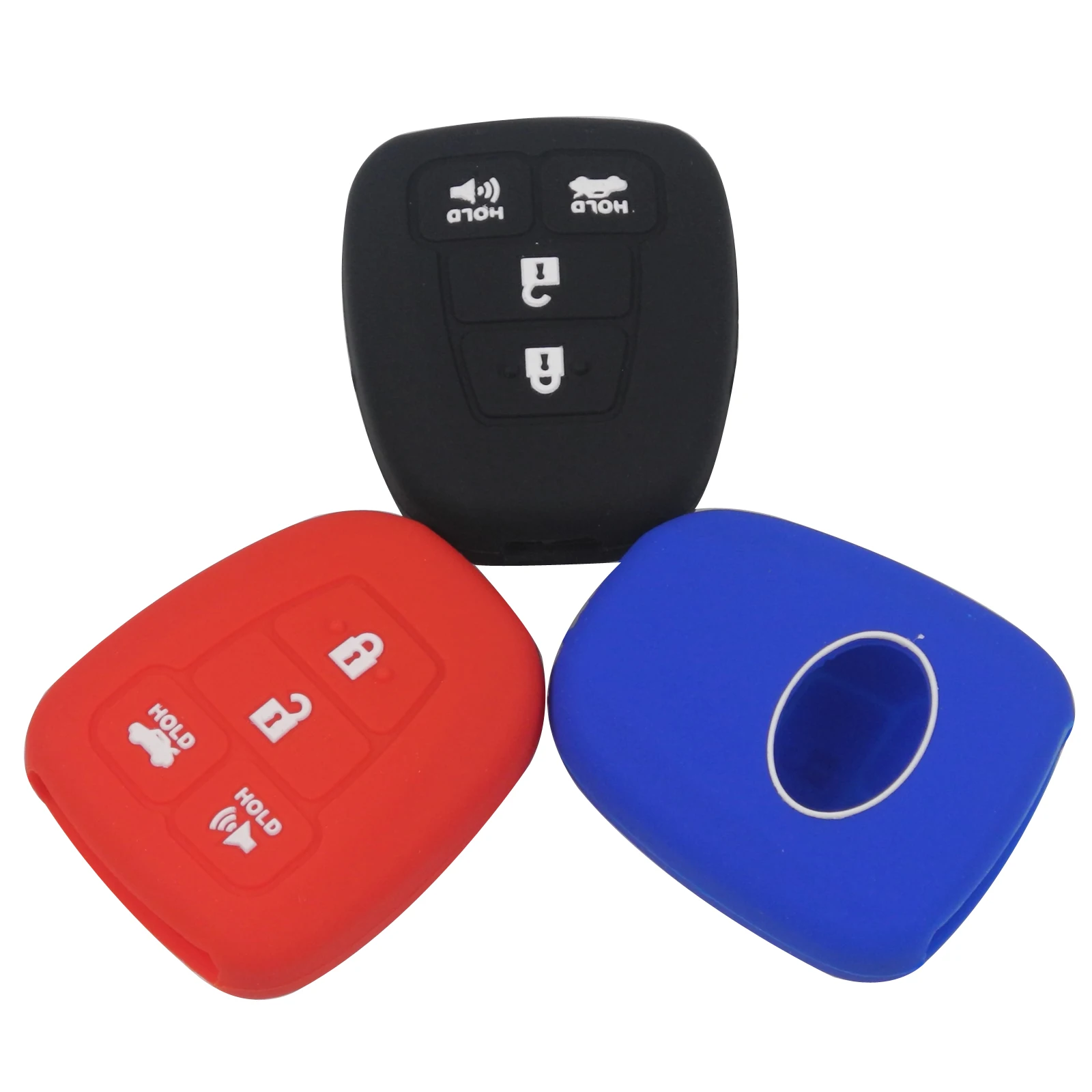 

Jingyuqin 4 кнопки, силиконовая задняя крышка для Toyota