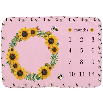 

Newborns Photography Blanket Baby Monthly Milestone Blanket Photo Drops Gifts A2UB