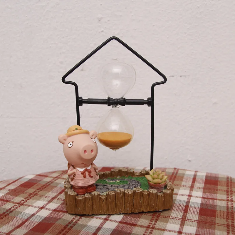 Ретро песочные часы таймер украшение zakka креативное домашнее украшение для гостей поросенок песочные часы