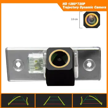 

Trajectory Dynamic Parking Line HD 1280x720p Golden Rear View Backup Camera for VW Skoda Fabia Passat B5 Bora Touareg Tiguan