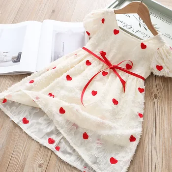 

2020 Girl's Embroidered Short-Sleeve Dress Princess Dress Summer Baby Wear