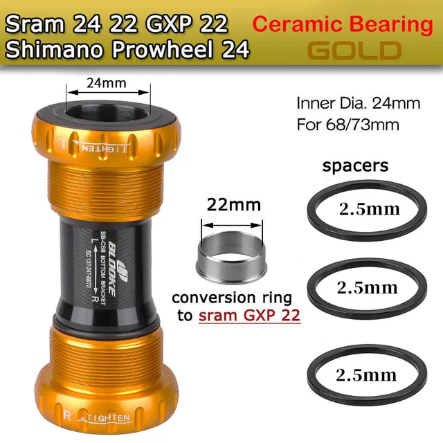 Blooke Mtb Bike Ceramic Bottom Bracket 24 22 Mm Set Bearing Sealed Bicycle Thread Kit Sram Shimano Gxp Prowheel Crankset Part Bicycle Bottom Brackets Aliexpress Blooke Mtb Bike Ceramic Bottom Bracket 24 22 Mm Set Bearing Sealed Bicycle Thread Kit Sram Shimano Gxp Prowheel Crankset Part Bicycle Bottom Brackets Aliexpress