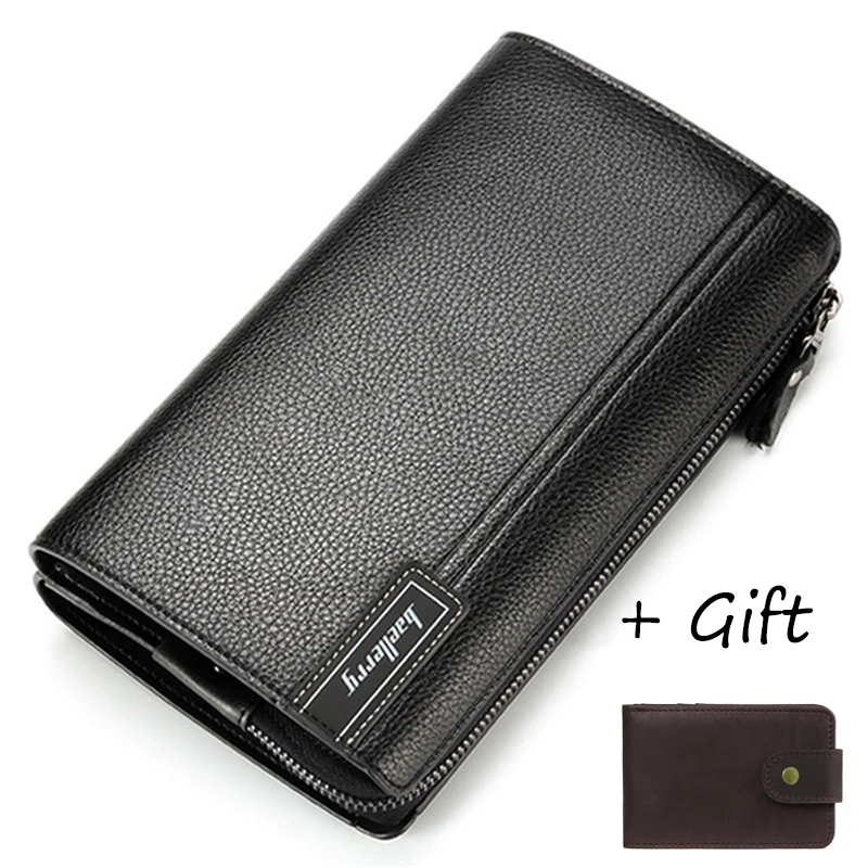 

Large Capacity Men Wallet Leather Famous Brand Clutch Wallet Credit Card Holder Designer Male Purse Clutch Bag Phone New Arrival