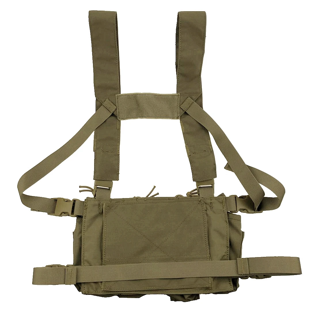 Outdoor Hunting Vest Tactical MOLLE Triple Open-Top Mag Pouch FAST AK AR M4 FAMAS Mag Pouch With shaped Suspender Shoulder Strap