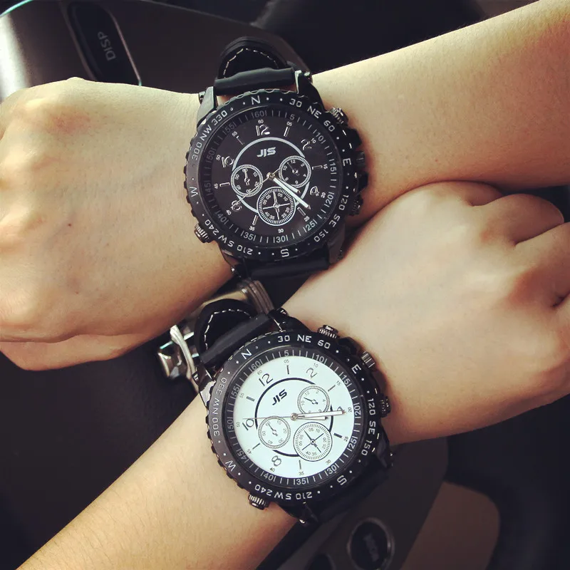 

South Korea Harajuku-Style Unisex Large Dial Casual Men And Women Students Fashionable Watch Korean-style Fashion Popular Sports