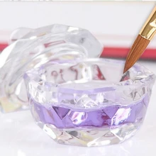 AACAR 1 шт. акриловая пудра жидкокристаллическая чашка стеклянная крышка для дизайна ногтей Dappen Блюдо чашка акриловая жидкая пудра для макияжа инструмент для укладки ногтей