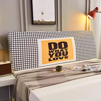

High Elastic Fabric Crystal Velvet Bed Head Cover All-inclusive Bed Back Dust-proof Protective Cover Headboard Cover