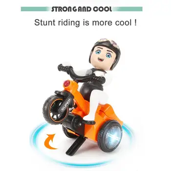 

New Children Toy Electric Car Tricycle Chargeable Toy with Light Effects Rotating Great Trick For Children Birthday Present