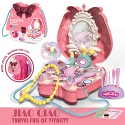 Bolso de hombro para niña, juguete de tocador de princesa en mochila, conjunto de maquillaje, juguetes de belleza para niña, juguete de simulación para jugar, herramientas médicas para niño