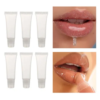 

10ml Lipstick Container Refillable Empty Cosmetic Tubes Lip Gloss Balm Clear Cosmetic Containers Lip Gloss Vendor Makeup Tools