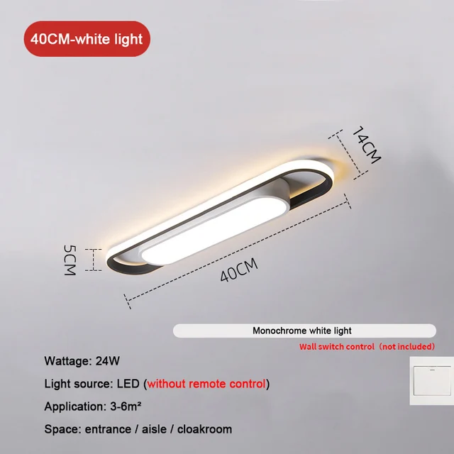 Led Ceil Light Rectangular For Kitchen Home Deco Chandelier Dining Bedrooms Sensor Lamp Modern Ceiling Lights For Living Room White light