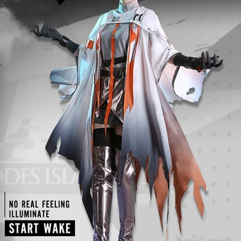 

Anime Arknights FrostNova RHODES ISLAND Battle Outfit Game Member Uniform Cosplay Costume+tail Halloween Carnival Free Shipping