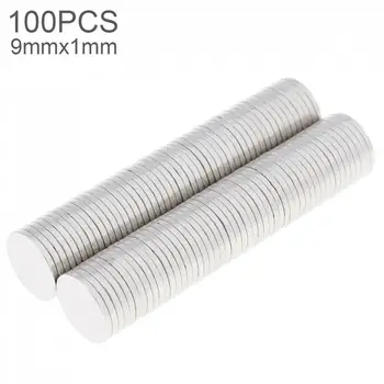 

100pcs/lot 9x1mm Strong Magnetite Earth Neodymium Magnets with Round Disc Type and Permanent Magnet for Home/Office /Laboratory